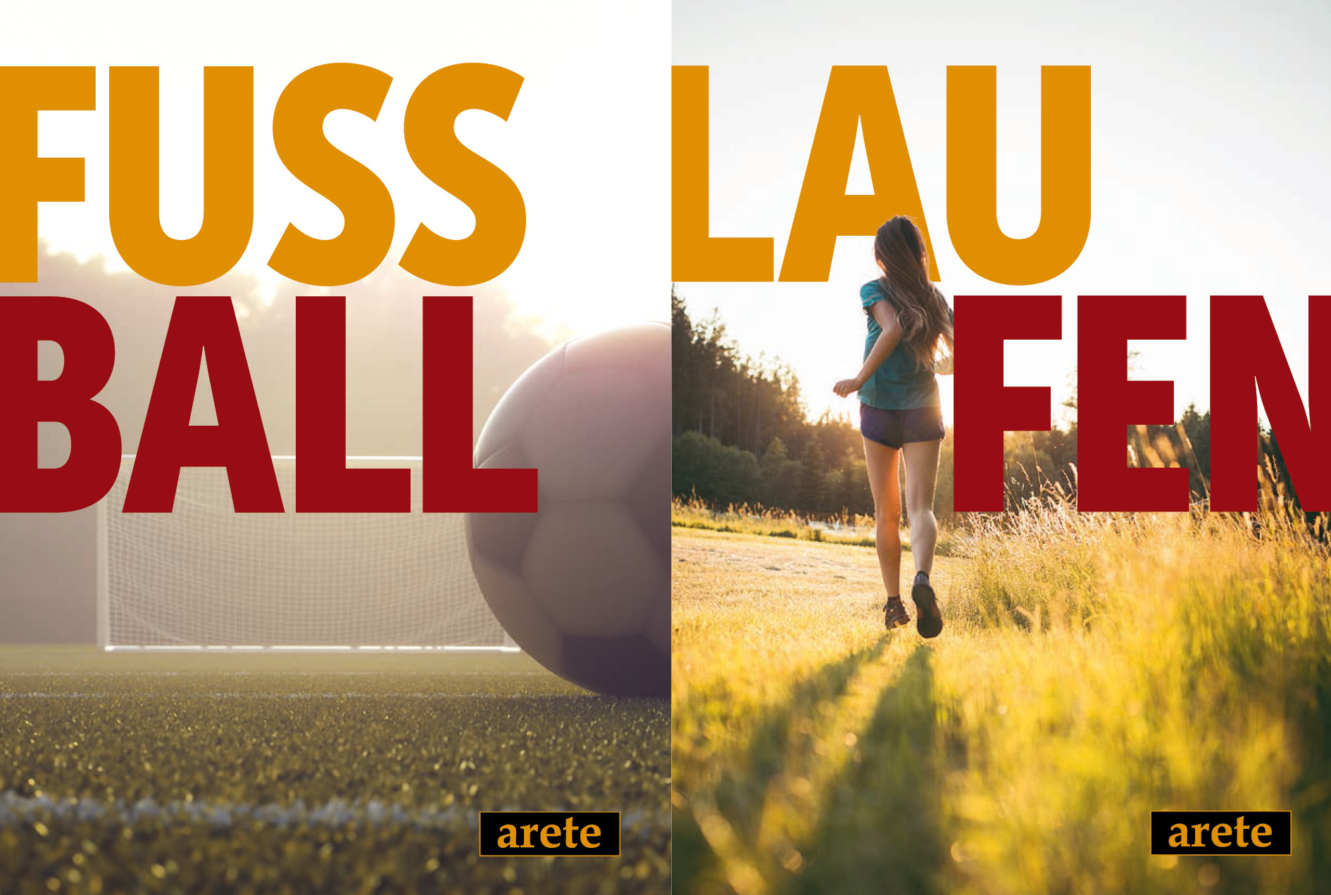 Flyer fußball und laufen